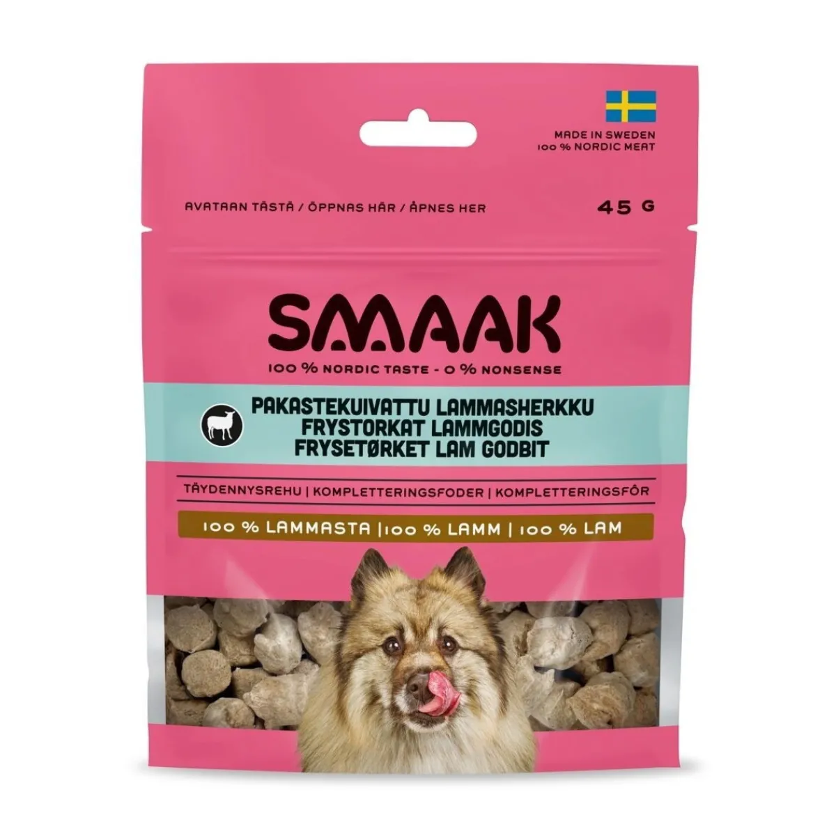 Smaak Pikkuherkut Ja Treeninamit|Pakastekuivatut Koiranherkut*Pakastekuivattu lammasherkku koiralle 45g
