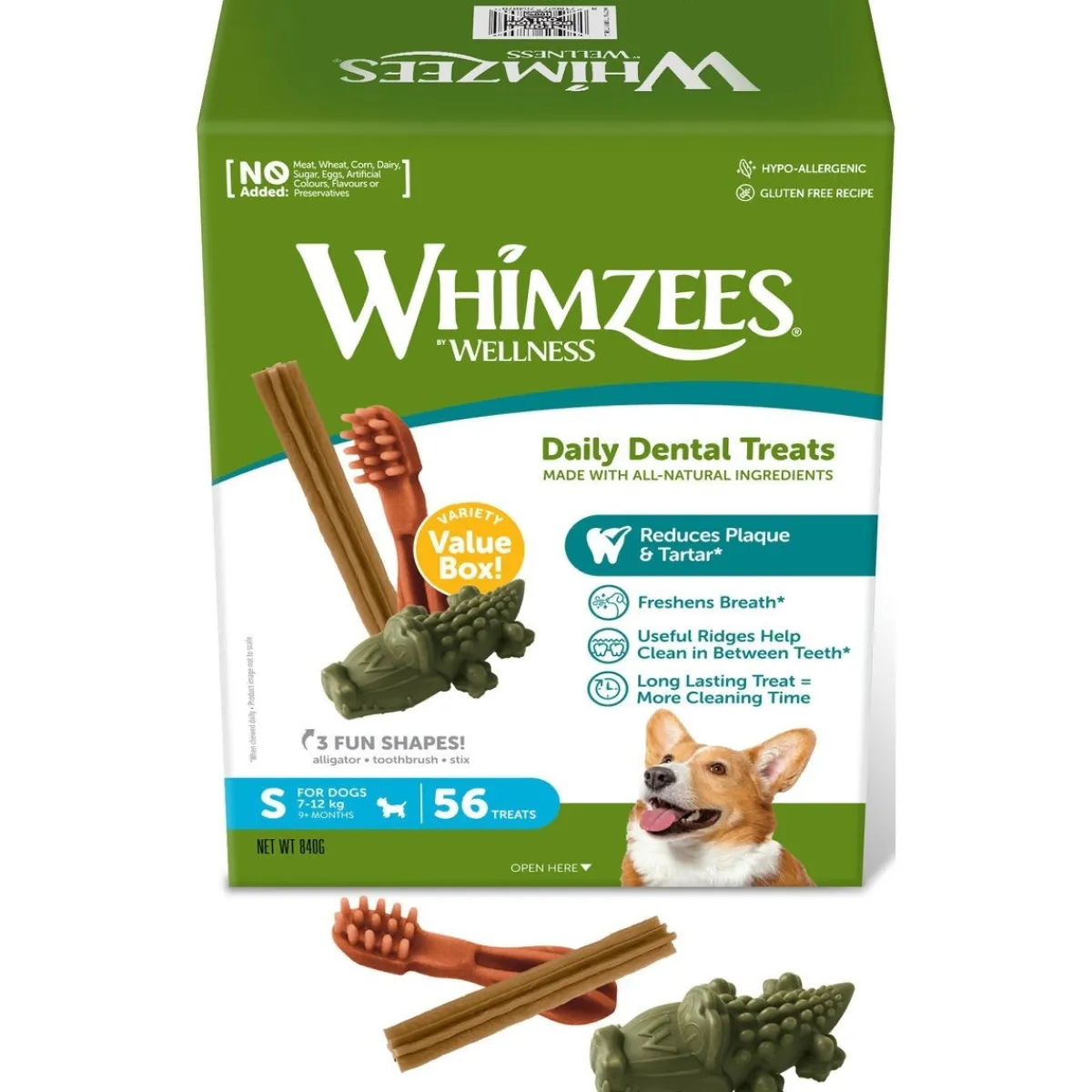 Whimzees Hammasherkut*Säästöpakkaus S, 56 kpl