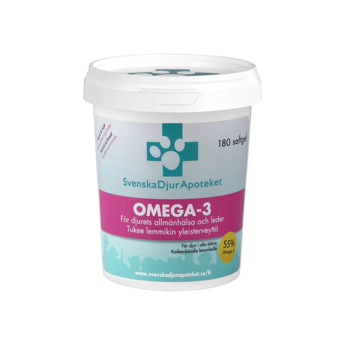 Svenska Djurapoteket Öljyt, Vitamiinit Ja Lisäravinteet|Hoito Ja Terveys*Omega-3 180 Softgel