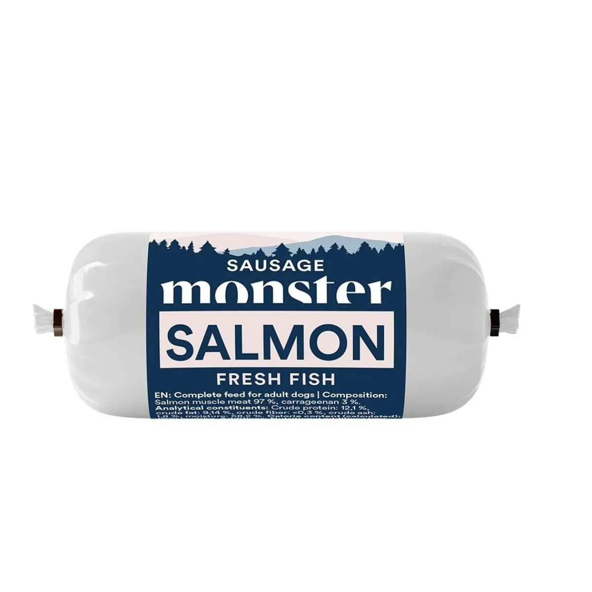 Monster Pet Food Koiran Märkäruoka Ja Makkarat|Pehmeät Koiran Herkut*Treenimakkara Monster, lohi