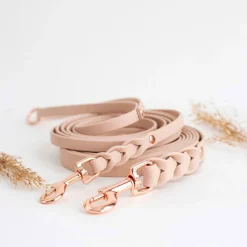 Tyylivoitto Koiran Hihnat Ja Flexit*Braid hihna, nude/ruusukulta 200cm