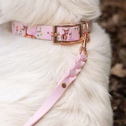 Tyylivoitto Koiran Hihnat Ja Flexit*Braid talutin, baby pink/ruusukulta