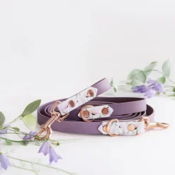 Tyylivoitto Koiran Hihnat Ja Flexit*Unique monitoimitalutin, mauve/kukka