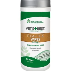 Vet's Best Punkit Ja Ulkoloiset|Punkkikarkotteet*Natural Flea&Tick Wipes