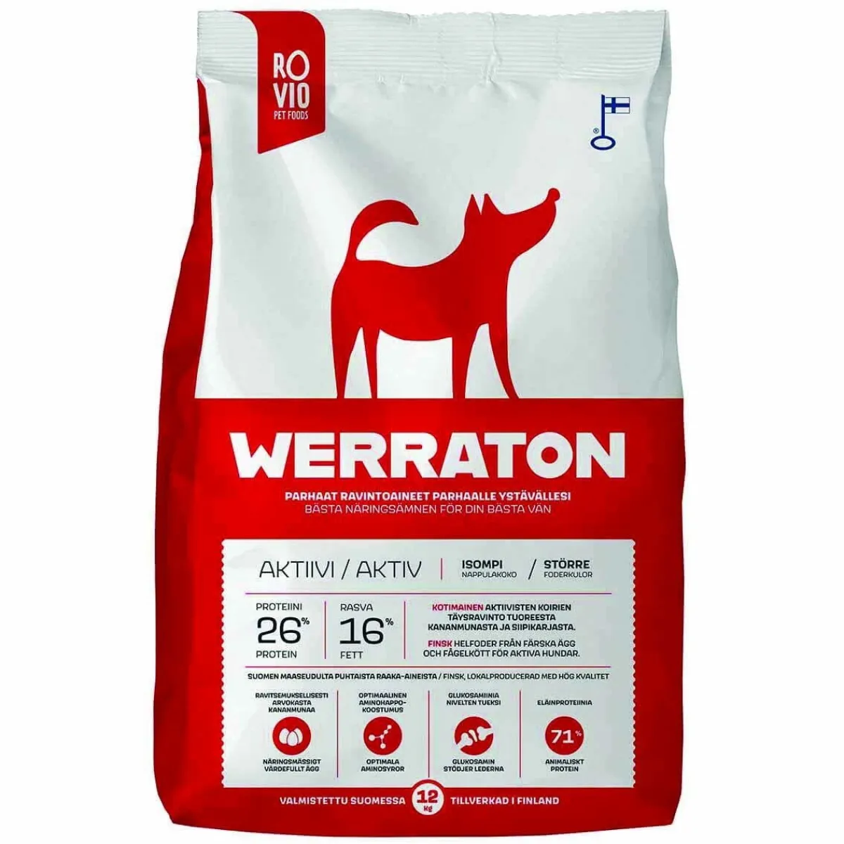 Werraton Koiran Kuivaruoka|Kotimainen Koiranruoka*Aktiivi