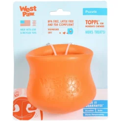 West Paw Koiran Aktivointilelut Ja -Pelit*Toppl aktivointilelu, oranssi