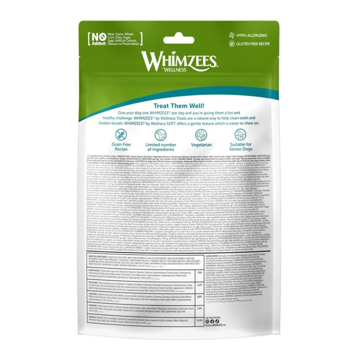 Whimzees Hammasherkut|Purutikut*Soft Purutikkupakkaus