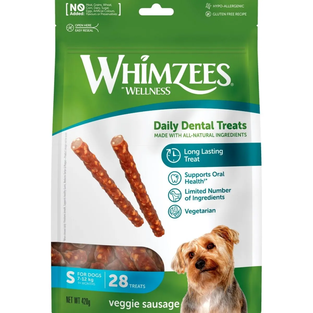 Whimzees Hammasherkut*Veggie Sausage Small 28-pack