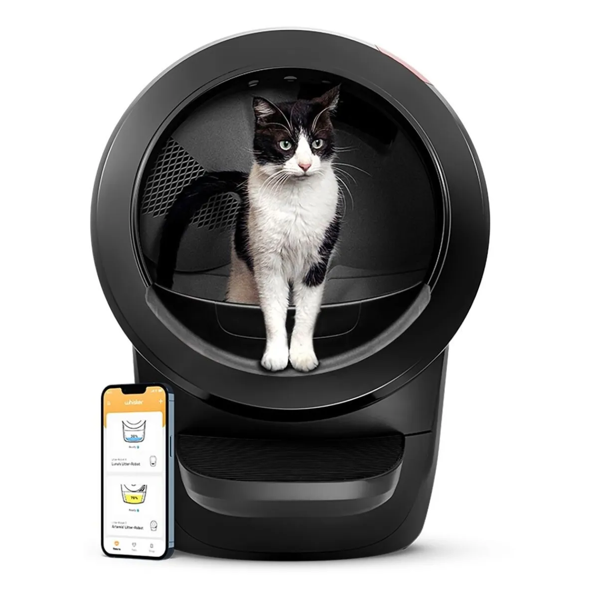 Whisker Automaattiset Kissanvessat|Lemmikkiteknologia*Litter-Robot 4, musta