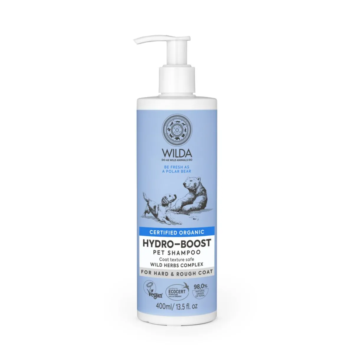 WILDA Koiran Shampoot|Kissan Shampoot*Hydro-boost -kosteuttava shampoo 400 ml